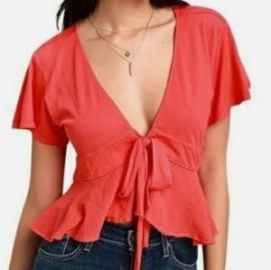 Summer Top Wrap Top Plunge